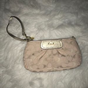 Pink Coach Wristlet